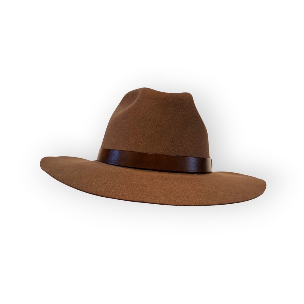 Vtg Broner Outback Hat M Brown Wool Felt Made in USA Gorpcore Cowgirl Western